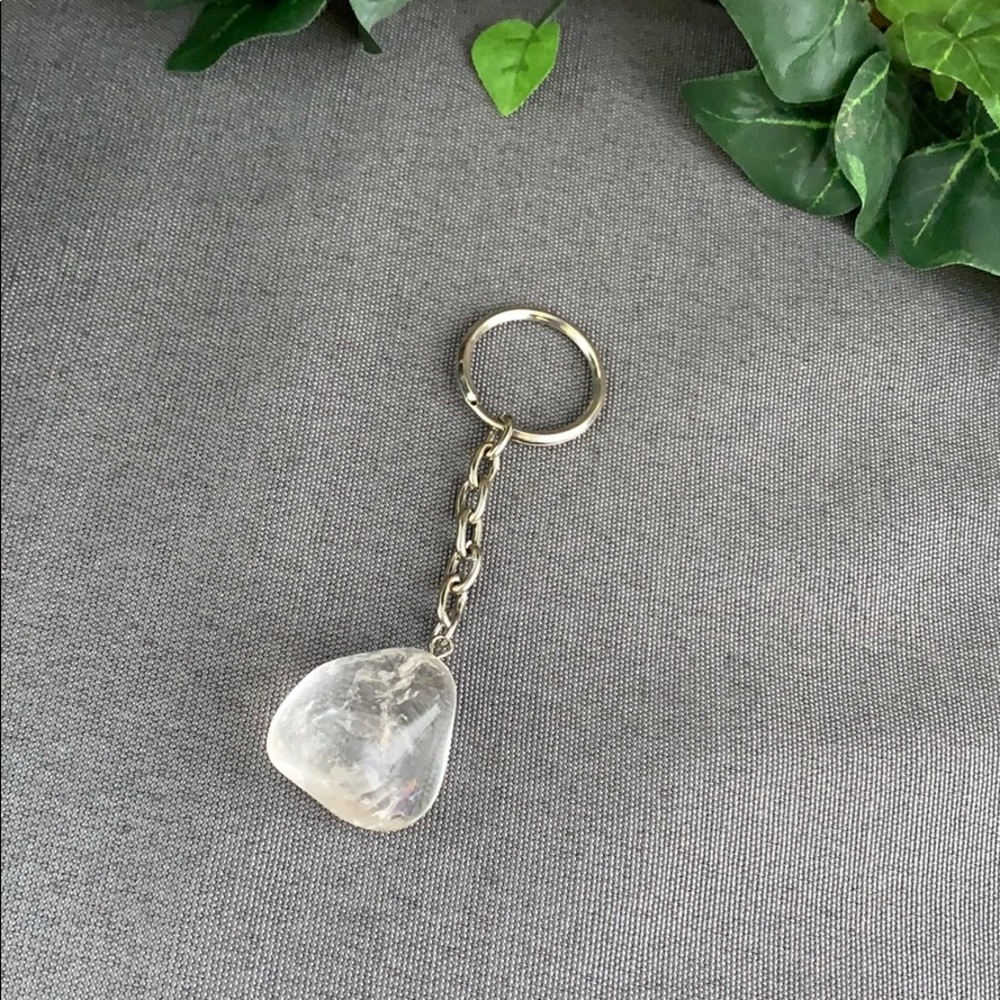 Clear Quartz Keychain